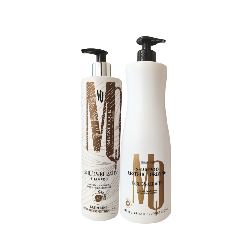 Magnetique Gold & Keratin Shampoo - szampon restrukturyzujący z keratyną i płynnym złotem 500ml / 1000ml