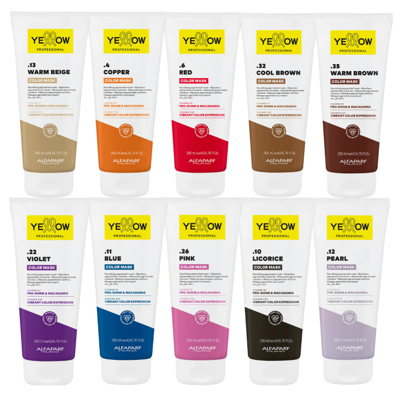 Yellow Professional Color Mask - koloryzująca maska do włosów odświeżająca kolor 200 ml / 30 ml