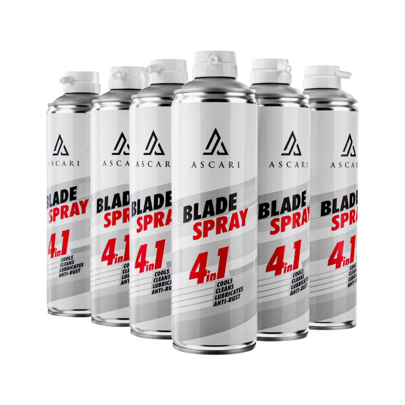 Ascari Blade Spray 4in1 - spray do czyszczenia ostrzy maszynek - zestaw 6 sztuk