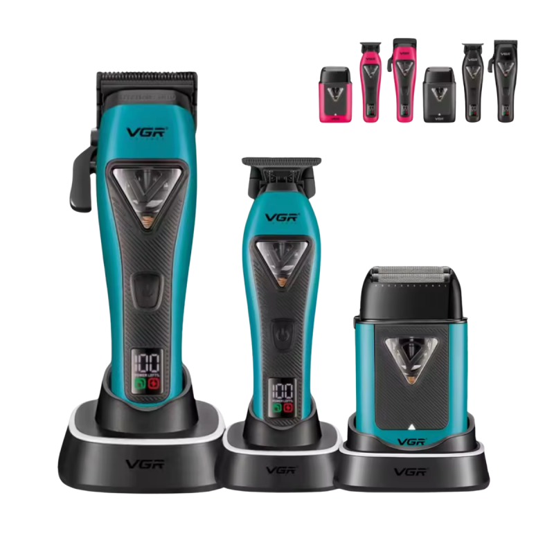 VGR V-035 S3 - zestaw maszynka, trymer i golarka z silnikami vectorowymi z wymiennymi obudowami