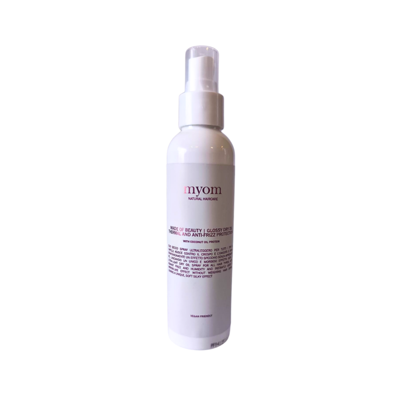Myom Glossy Dry Oil Thermal & Anti-Frizz Protector - spray z suchym olejkiem do wszystkich rodzajów włosów