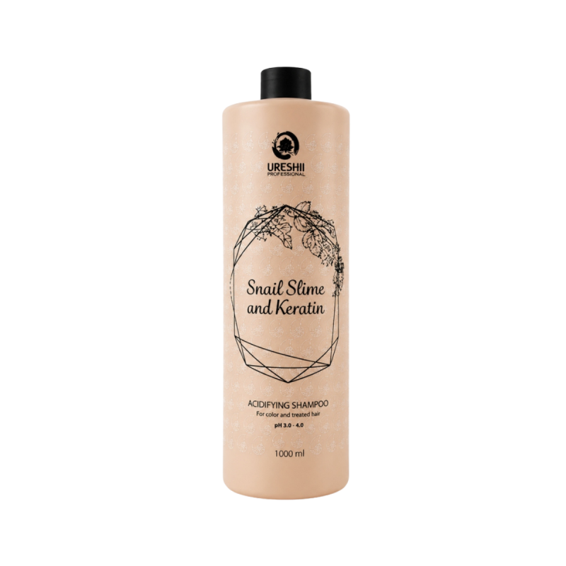 Ureshii Snail Slime and Keratin Shampoo - szampon ochronny do włosów farbowanych ze śluzem ślimaka