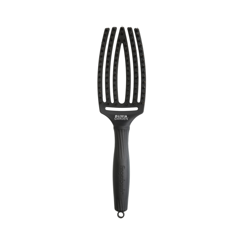 Olivia Garden Fingerbrush Full Black - szczotka do rozczesywania włosów
