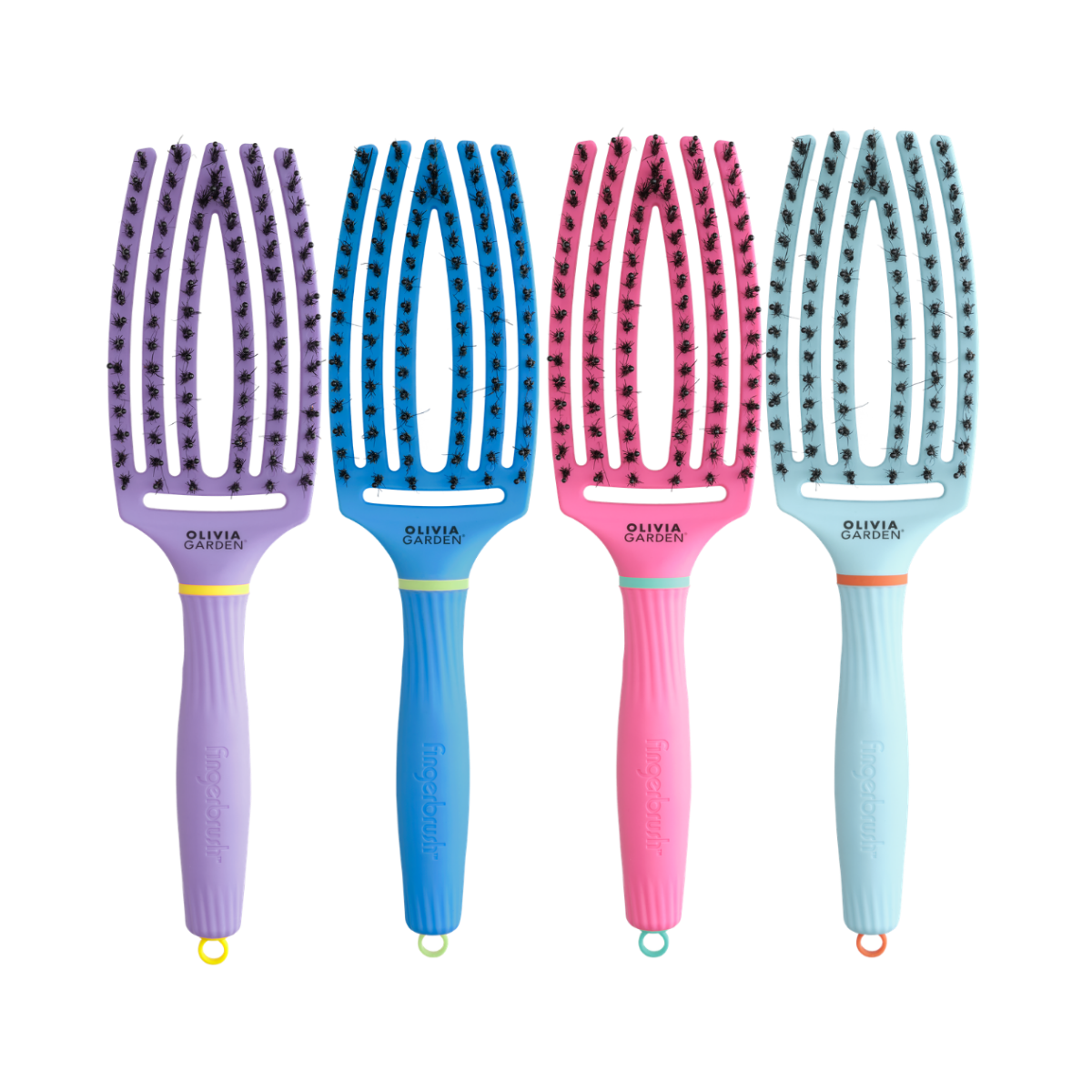 Olivia Garden Fingerbrush Inner Child - zestaw 4 szczotek edycji Inner Child do włosów