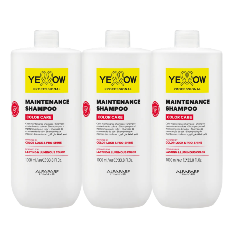 Zestaw Yellow Color Care Maintenance Shampoo - szampon do włosów farbowanych 3 x 1000ml