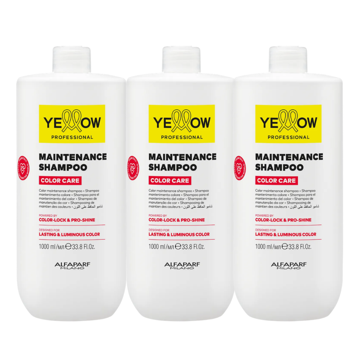 Zestaw Yellow Color Care Maintenance Shampoo - szampon do włosów farbowanych 3 x 1000ml