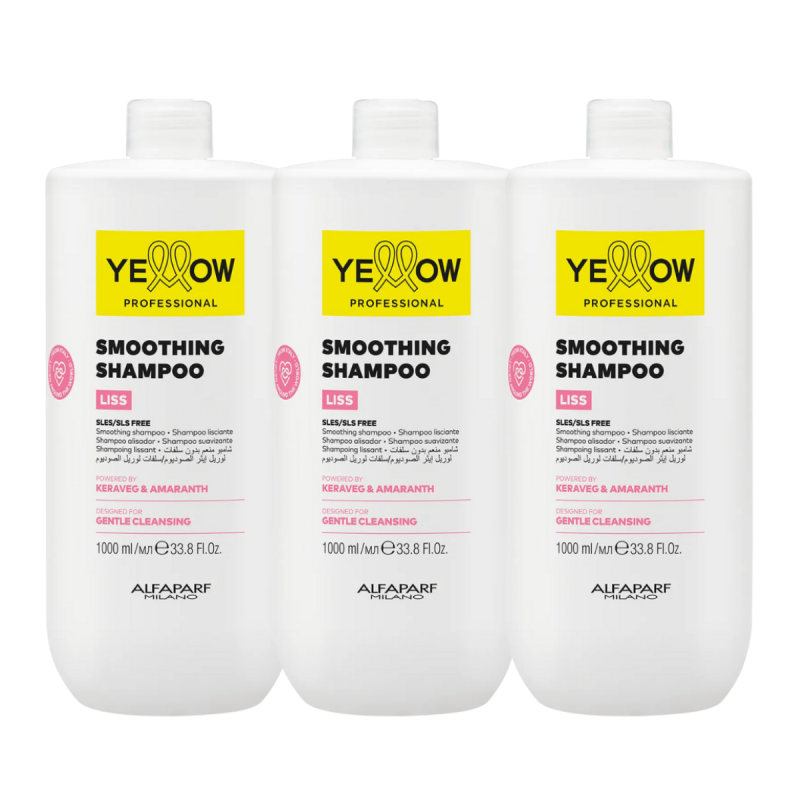 Zestaw Yellow Liss Smoothing Shampoo - szampon do włosów 3x1000ml