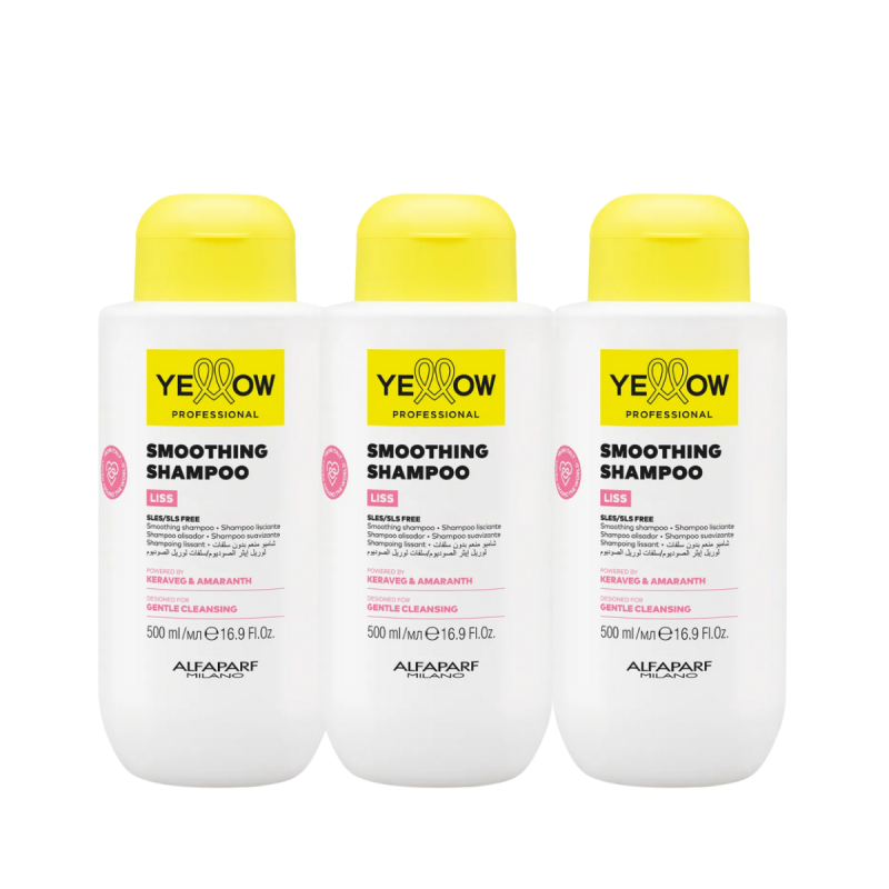 Zestaw Yellow Liss Smoothing Shampoo - szampon do włosów 3 x 500ml