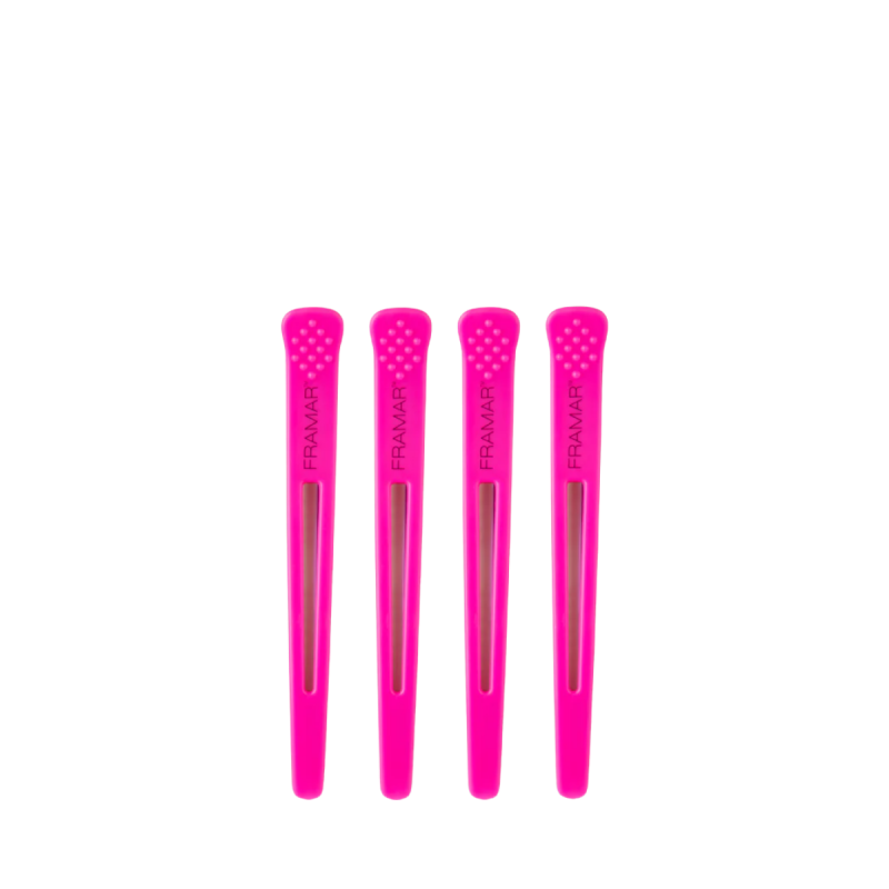 Framar Super Sectioners 4 Pack Pink - zestaw 4 klipsów do sekcjonowania włosów