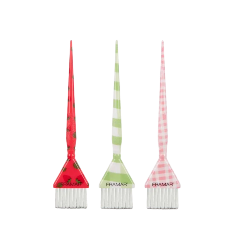 Framar Triple Threat Set Strawberry Shortcake Brush Set - zestaw 3 pędzelków do farbowania