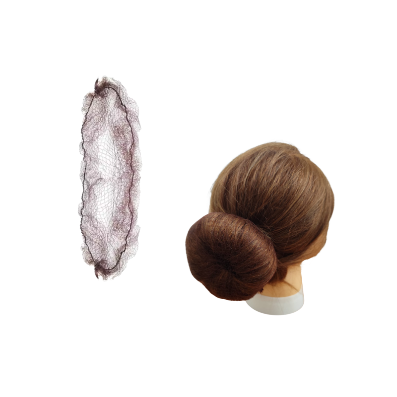 Siatka Mgiełka do koka Brązowy Kiss for Hair 5 sztuk