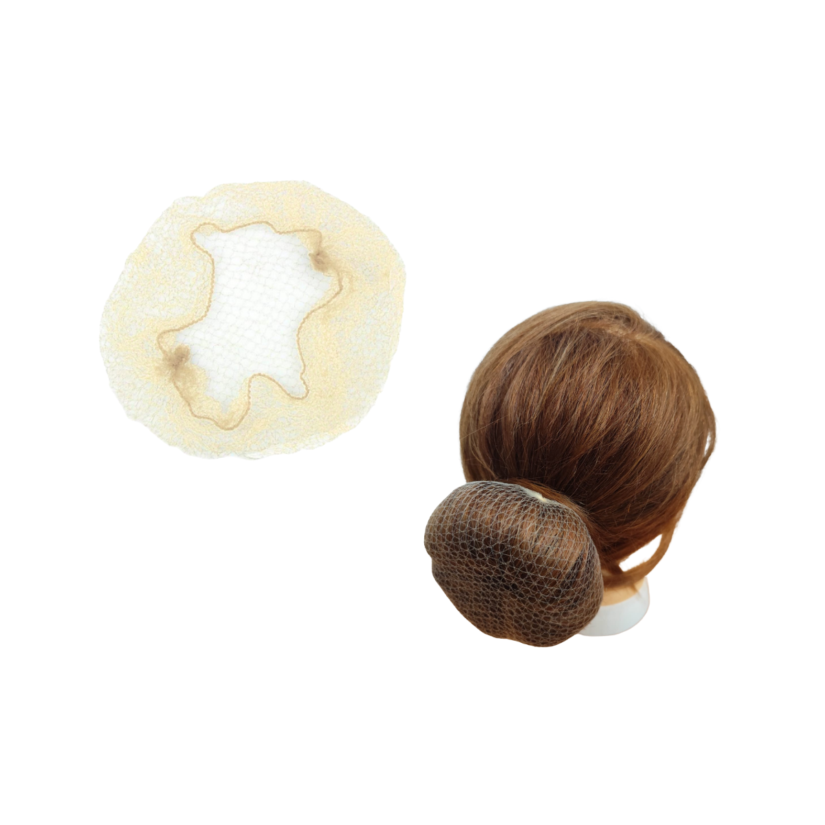 Siatka Mgiełka do koka Jasny Blond Kiss for Hair 5 sztuk