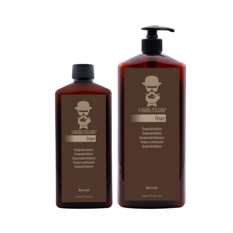 Barba Italiana Cesare Shampoo & Conditioner 2w1 - szampon i odżywka nawilżająca przeciw puszeniu włosów 250 ml / 1000 ml