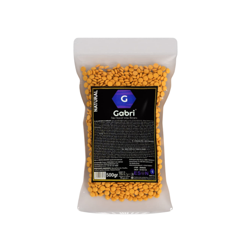 Gabri Professional Hard Wax Beans Natural - bezpaskowy wosk twardy do depilacji 500 g