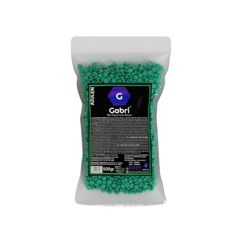 Gabri Professional Hard Wax Beans Azulen - wosk twardy do depilacji 500g